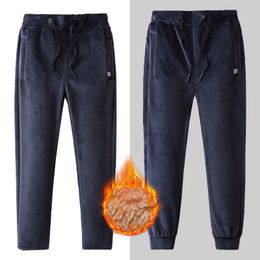 Men's Pants Winter Outside Warm Joggers Thicken Men Sweatpants Heavyweight Streetwear Fleece Trousers Pant L-8XLMen's