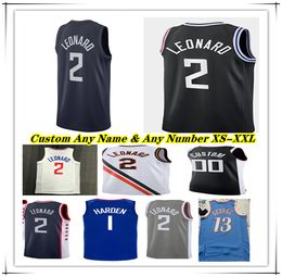 Printed James Harden Kawhi Leonard Paul George CLIPS Basketball Jersey Russell Westbrook Norman Powell Bones Hyland Ivica Zubac Terance Mann LA City Edition XS-XXL