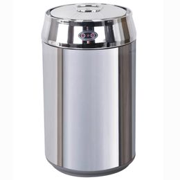 Waste Bins 2-liter stainless steel garbage sensor can automatically open closed garbage bin battery power supply decorative gifts 230412