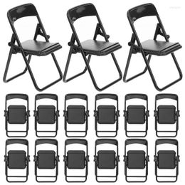 Camp Furniture 12pcs Mini Chair Models Plastic Stand Desktop Ornament Doll House Model Mobile Display Holder Tablet Cradle