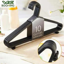Laundry Bags WBBOOMING 10pcs lot Plastic Adult Coat Drying Rack Strong Clothes Hangers For Tops Skirts Dresses Trousers Non-Slip H227y