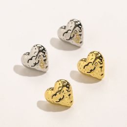 Luxury heart Stud Earrings 18K Gold Plated Spring Love earrings Designer Gifts Wedding Party Family Jewellery Earrings Design for Women Jewellery Wholesale ZG1796