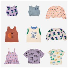 Tshirts Bobo 2023 Summer Kids BC Brand Toddler Baby Boys Girls T shirt Clothes Designer Cartoon Print Children Cotton Tees 230412