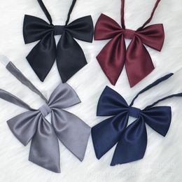 Neck Ties Pure Colour Pointed Collar Flower Ladies Bow Tie JK Korean Casual Feather Girl Accessories For Women
