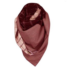 Scarves Women Casual Plaid Printing Scarf Fashion Retro Multi-purpose Shawl Button Vintage Patchwork Warm Bufanda Mujer