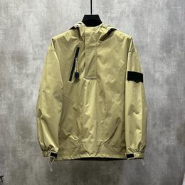 Men's Jackets Coat Hooded Half Zip Pullover Spring Autumn Windproof Waterproof Jaqueta Masculina MA896
