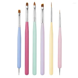 Nail Art Kits Brush Acrylic 3D Liner Drawing Painting Pen Diamond Application E0BD