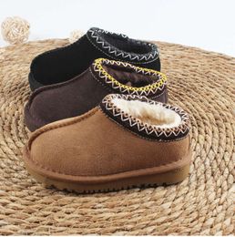 Kids Toddler Tasman Slippers uggies braid Tazz sandals Baby Shoes Chestnut Fur Slides Sheepskin Shearling Classic Ultra Mini Boot Winter Mules australia shoes b338