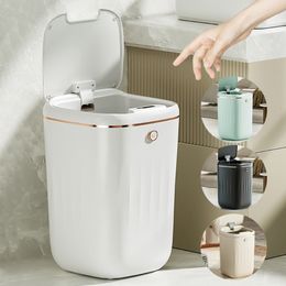 Waste Bins 20/24L intelligent trash can automatically waterproof electric large capacity waste kitchen bathroom automatic sensor trash can 230412