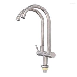 Bathroom Sink Faucets G1/2 Basin Faucet Universal Rotating 304 Stainless Steel Dual Head Single Cold Water Tap