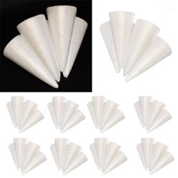 Christmas Decorations 30 Pieces 150mm White Cone Shaped Modelling Foam Polystyrene Styrofoam Xmas Wedding Party Ornaments1221k