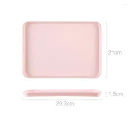 Plates Rectangular Serving PP Tray Anti Slip Scratch Resistant Plastic For Tea Fruit Environmental Kitchen Tool