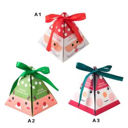 Gift Wrap Party Cookie Boxes Creativity Pyramid Durable 10pcs/set Collapsible 10pcs Christmas Candy Bag