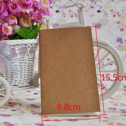 Kraft Notebook Unlined Blank Books Travel Journals for Students School Children Writing Books 8.8*15.5cm dh816