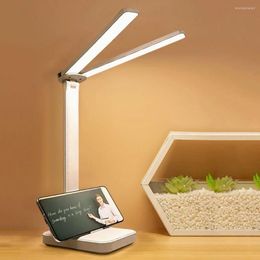 Table Lamps LED Lamp Touch Dimmable Desk Eye Protection USB Rechargeable Foldable Book Reading For Bedroom Study Night Light