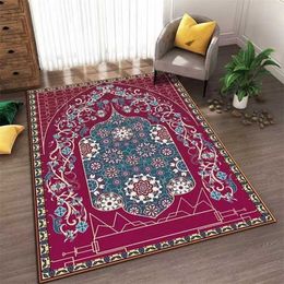 Carpet Muslim Prayer Carpet Islam Festival Portable Prayer Area Rugs Praying Ritual Floor Mat Ornament for Eid Ramadan Party Decoration Z0411