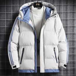 Mens Down Parkas Autumn and Winter Fashion Trend Hooded CottonPadded Jacket Casual Loose Comfortable Thick Warm Large Size Coat 231110
