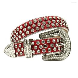 Belts Western Diamond Studded Cowgirl Cowboy Bling Luxury Strap Rhinestones Belt Cinto De Strass For Men Women