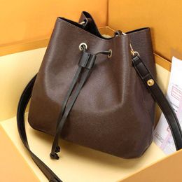 Rooyduo Brown plaid designers Sale Vintage Bucket Handbag Women bags Handbags Wallets for Leather Chain Bag Crossbody and Shoulder millionaire Shoulder Bags 44022