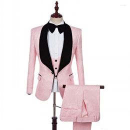 Men's Suits Customized Embossing Men's Suit Jacket Blazers Halloween Costume Elegant For Luxury Man Suit's Wedding Three Piece 67