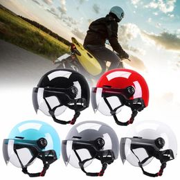 Motorcycle Helmets Adults Moto Bike Crash Hat With Vent Scooter Safety Removable Mirror Electric Vehicle Hard Adjustable For Outdoor Sport