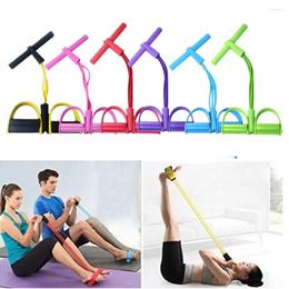 Resistance Bands Pedal Band 4 Tube Bodybuilding Exercise Equipment Puller Expander Up Latex Fitness Ankle S T1C5