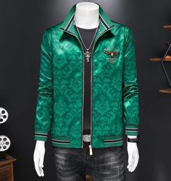 LX126 spring green baseball jackets long sleeve men designer jacket Sequin wings mens coats