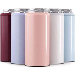 12oz Thermos Bear Can Cooler Vacuum Insulated Mugs Double Wall 304 Stainless Steel Mug Cooler Coke Skinny Can Cooler 201204232D