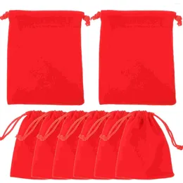 Jewellery Pouches 20 Pcs Storage Garment Bag Reusable Present Container Dice Pockets Bags Drawstring Cloth