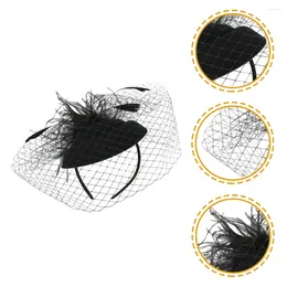 Bandanas Mesh Headband Fascinator Hats Women Fascinators Black Fashionable Dressy Tea Wedding Hair Woman's