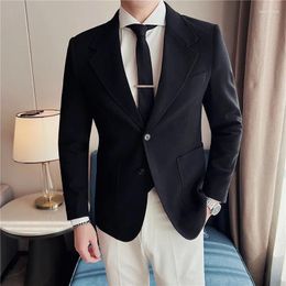 Men's Suits High Quality Business Formal Wear Blazer Jackets For Men Clothing 2023 Two Buttons Slim Fit Wedding Dress Casual Coats Male