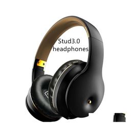 Headphones Earphones St3.0 Wireless Stereo Bluetooth Headsets Foldable Support Tf Card Buildin Mic 3.5Mm Jack For Phone Huawei Dro Dhckk