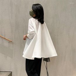 Women's Blouses SuperAen White Chiffon Shirt Women's Long Sleeve Spring Summer Korean Loose Cloak Top Shirts
