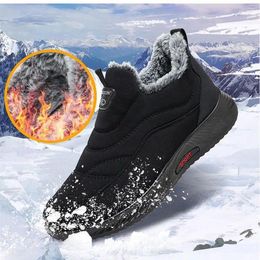 Boots Men Snow Fashion Winter For Hiking Ankle Waterproof Warm And Non-slip Cotton Shoes Botas Femininas