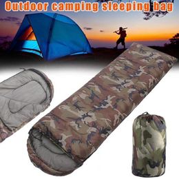 Sleeping Bags Outdoor Camping Camouflage Envelope Adult Travel Lunch Break Office Leisure Lazy Sleep 230411