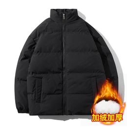 Mens Down Parkas Men Fashion Winter Thicken Warm Parka Coat Male Solid Colour Stand Collar Cotton Jacket Size 5XL 6XL 231110
