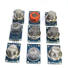 Freeshipping 9PCS/Lot Gas Detection Sensor Module MQ-2 MQ-3 MQ-4 MQ-5 MQ-6 MQ-7 MQ-8 MQ-9 MQ-135 Sensor Module Gas Sensor Starter Kit Kgmti