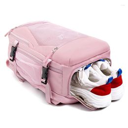 Backpack Women Teenage Girl USB Charging Laptop Independent Shoe Bag Travel School Men Trekking