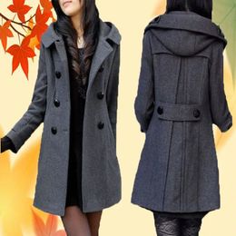 Women's Wool Blends Women Winter Jacket Long Plus Size Woollen Slimming And Slimming Fur Coat With A Hat Thickened And Cotton Insulation 231110