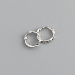 Hoop Earrings S925 Silver Earring Twist Ring Wave Geomertry Jewelry For Women Girls Luxury Romantic Oorbellen