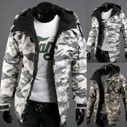 Mens Down Parkas Outdoor Camping Camo Jacket Fashion Warm Windproof Sports 231110