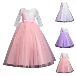 Girl Dresses Formal Party For Kids Tulle Gown Pageant Wedding Flower Puffy Prom Dress Summer Clothes Toddler Girls And