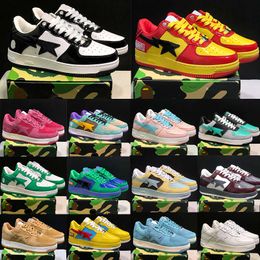 Casual Shoes Designer Casual Sk8 Sta Shoes Grey Black Stas Sk8 Color Camo Combo Pink Green Abc Camos Pastel Blue Patent Leather M2