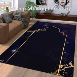 Carpet Muslim Mosque Islam Prayer Rug Carpet Religious Belief Pray Mat Worship Rugs Ramadan Kareem Kneeling Poly Mats Dropshipping Z0411