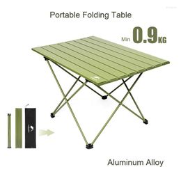 Camp Furniture Outdoor Portable Folding Table Aluminium Alloy Ultra-light Camping Foldable Desk For Hiking Travelling Garden Picnic
