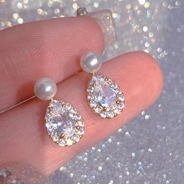 Stud Earrings Uilz Korean Cute Imitation Pearl Drop For Women Water Earring Bride Wedding Accessories Elegant Jewerly Ear