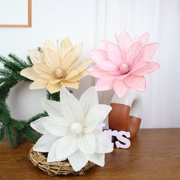 Cross border New Imitation Christmas Flower Home Decoration Wedding Props Colourful Silk Flower Shooting Imitation Flower Props