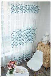 Curtain Gauze Finished Product Embroiders Wave Europe Type Window Sitting Room Bedroom