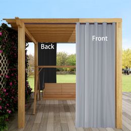 Sheer Curtains Outdoor Waterproof Sunlight Blackout Curtain for Patio Porch Pergola Covered Terrace Gazebo Dock Beach House 230412