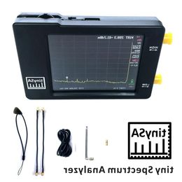 FreeShipping tinySA Handheld Two Inputs Tiny Spectrum Analyzer 28 Inch Touching Screen Spectrum Analyzers100KHz-350MHz Input Frequency Lsxs